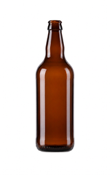 500ml Amber Empty Glass Bottle – 26mm Crown Neck, Box of 35