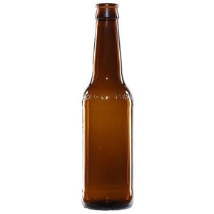 330ml bierfles gemaakt van amberkleurig glas