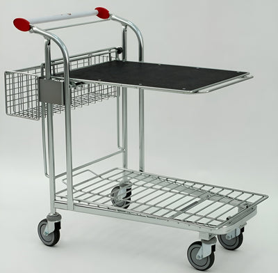 Vario WTP-3D Transportkar – Dubbeldekskar met Mand en Plank