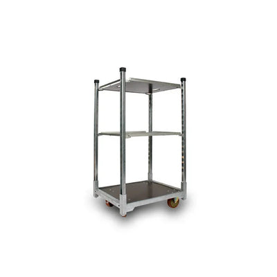 Deense plantentrolley met 3 verstelbare planken – 715x565x1250mm, gegalvaniseerd stalen frame