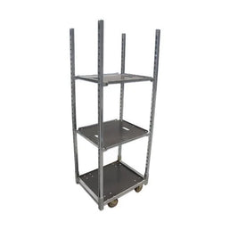 Deense plantentrolley met 3 verstelbare planken – 715x565x1250mm, gegalvaniseerd stalen frame