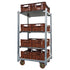 Deense plantentrolley met 3 verstelbare planken – 715x565x1250mm, gegalvaniseerd stalen frame