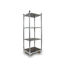 Deense Plantenkar met 3 Verstelbare Planken – 715x565x1900mm, Gegalvaniseerd Stalen Frame