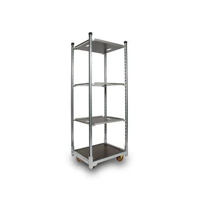 Deense Plantenkar met 3 Verstelbare Planken – 715x565x1900mm, Gegalvaniseerd Stalen Frame