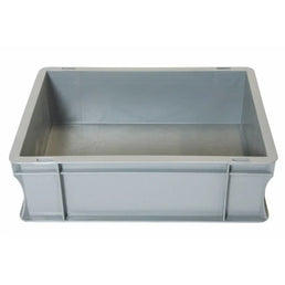 Euro Plastic Stacking Box – 400x300x120mm – 10L Capacity – Closed Base and Sides