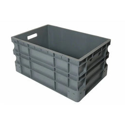 Euro Plastic Stacking Box – 600x400x290mm – 55L – Reinforced Base