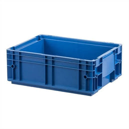 KLT Plastic Stacking Box – 396x297x147.5mm – 17.35 Litres – Reinforced Walls – 8 Holes in Base