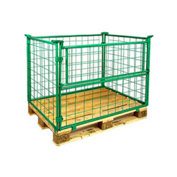 Metal Pallet Converter – 1200x800x800mm – Folding – Green – Euro Pallet Cage