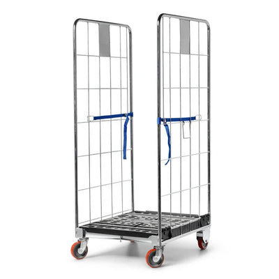 2-zijdige nestbare rolcontainer 804x680x1695mm – Vouwbare basis, 500kg capaciteit