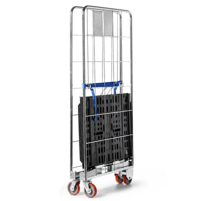 2-zijdige nestbare rolcontainer 804x680x1695mm – Vouwbare basis, 500kg capaciteit