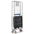 2-zijdige nestbare rolcontainer 804x680x1695mm – Vouwbare basis, 500kg capaciteit