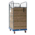 2-zijdige rolcontainer – 810x720x1620mm, Gegalvaniseerd met kunststof basis, 500kg capaciteit