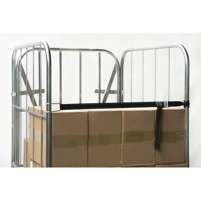 2-zijdige rolcontainer – 810x720x1620mm, Gegalvaniseerd met kunststof basis, 500kg capaciteit
