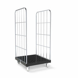 2-zijdige rolcontainer met inzethekken – 815x724x1530mm Flatpack, 500kg capaciteit