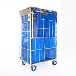 Wasserij Rolcontainer – 900x665x1660mm, Volledig Gesloten met Kunststof Voering, 500kg Capaciteit