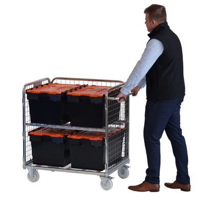 Driezijdige compacte goederenpickwagen