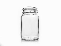 60ml Witte Flint Glazen Poederpot