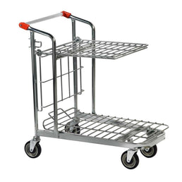 Nestbare voorraadwagen met opvouwbare plank