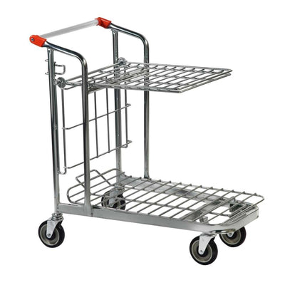 Nestbare voorraadwagen met opvouwbare plank