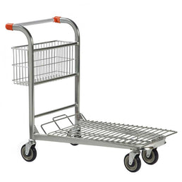 Nestbare voorraadwagen met vaste mand
