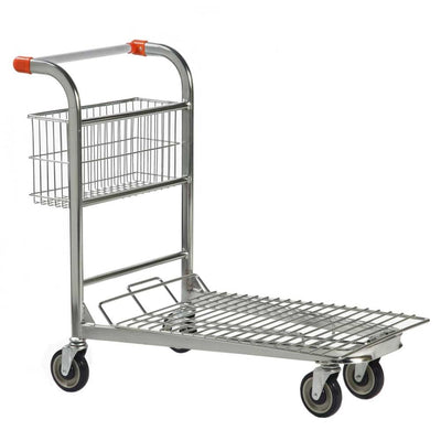 Nestbare voorraadwagen met vaste mand