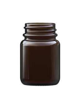 30ml Amberkleurige Glazen Poederpot