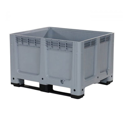 Plastic pallet opslagbox grijs
