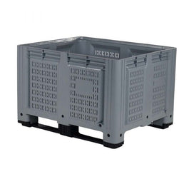 Geventileerde plastic opbergdoos grijs