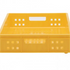 stapelbare gaas plastic brood & vlees tray in geel (bovenaanzicht)