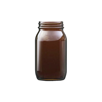 200ml Amber Powder Jar – UV-Protective Glass Jar for Cosmetics & Powders