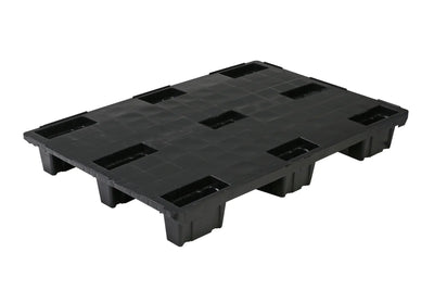 Heavy Duty Nestable Plastic Euro Pallet 1200 x 800 x 153mm – Closed Deck with Raised Edge | 1200kg Dynamic Load
