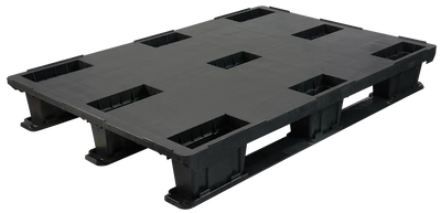 Heavy Duty Plastic Euro Pallet 1200 x 800 x 175mm with 3 Runners – Closed Deck | 1200kg Dynamic Load