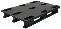 Heavy Duty Plastic ISO Pallet 1200 x 1000 x 175mm with 3 Runners – Closed Deck | 1200kg Dynamic Load