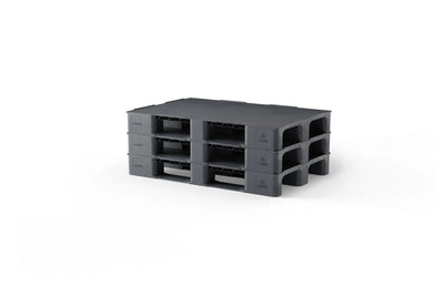 Heavy Duty Plastic Euro Pallet 1200 x 800 x 150mm – Closed Deck | 1500kg Dynamic Load | 3 Runners
