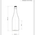 750ml Blauwe Glazen Bourgogne Oneway Wijnfles - Ardagh