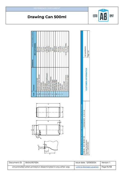 Drankblikje Aluminium 440ml