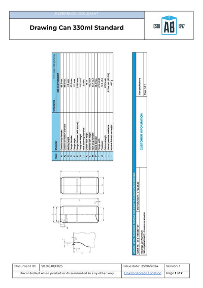 Drankblikje Aluminium 330ml