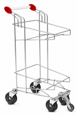 Twee-mand winkelwagen – Roltrap-compatibele winkelwagen