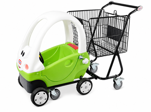 100L Winkelwagen met Inzittende Kinderauto