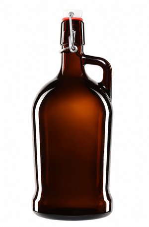 1 Liter Amber Swing-Stopper Growler met Handvat