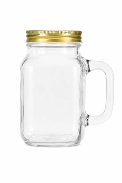 630ml Glazen Mason Jar met Handvat