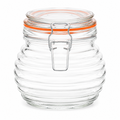 650ml Beehive Kilnclip Geribbeld Glazen Pot
