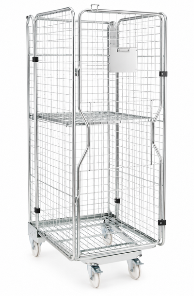 Folding Logistics Container KLS-3 – 700 x 800 x 1900mm | Nestable Roll Container | 450kg Capacity
