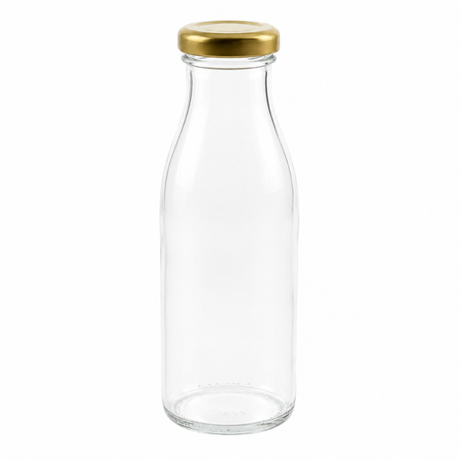 250ml Clear Glass Milk & Juice Bottles – 38mm Twist-Off Neck | Pallet of 1,398 Units