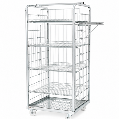 Hoge Container 700x700 H1650 met 4 Planken – Hoge Rolkooi voor Maximale Opslag
