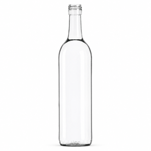 75cl clear flint glass Bordelaise Air wine bottle with 18mm screw cap finish
