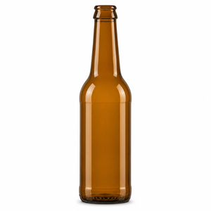 33cl brown glass long neck reusable bottle with HKK-AG crown finish