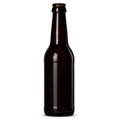 LONG NECK V2 33cl Dark Amber Beer Bottle – Crown Finish (CHA)