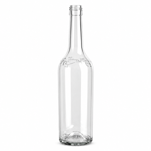 75cl clear flint glass bottle with G120 screw cap finish