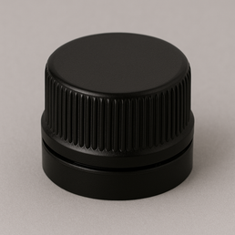 33MM Black Plastic Cap with EPE Liner – Secure Seal Closure